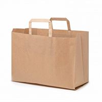 SHOPPER IN CARTA KRAFT COM MANICI PIATTI